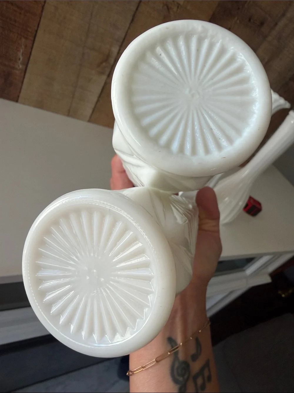 White Milk Glass Bud Vases - Classic Home Accents